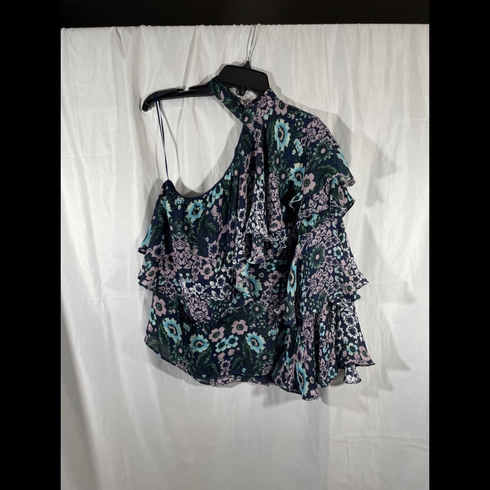 NEW Parker [ Medium ] One Shoulder Ruffle‎ Choker Top in Lilac Eden - Picture 4 of 11